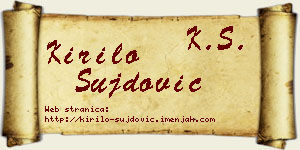 Kirilo Šujdović vizit kartica